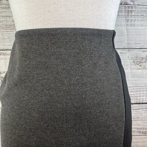 Ellen Tracy Skirt size Small Black Gray Ponte Knit Straight Pencil Knee Stretch - Picture 3 of 7